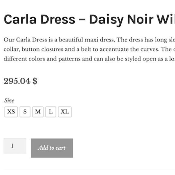 *** NWT *** Karmamia Carla Maxi Dress in Noir Wildflower! - Picture 2 of 3